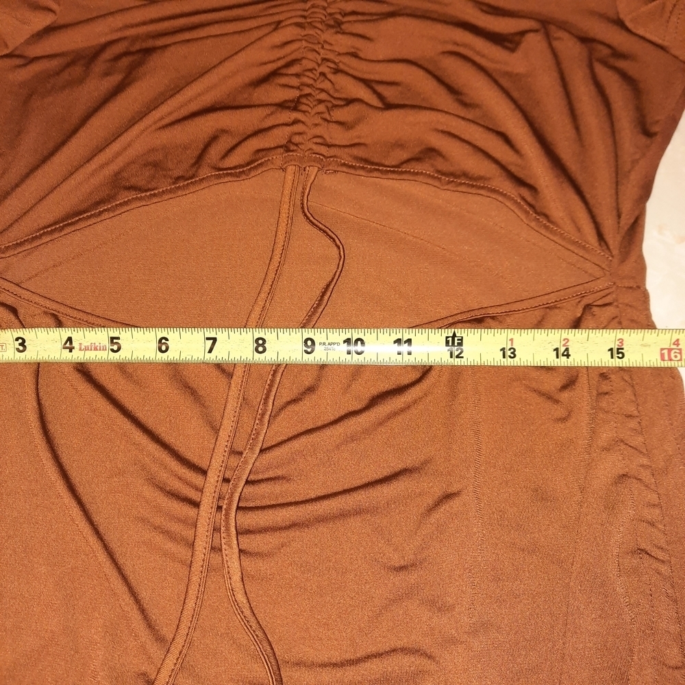 SHEIN Brown Ruched Mini Dress - Picture 10 of 10